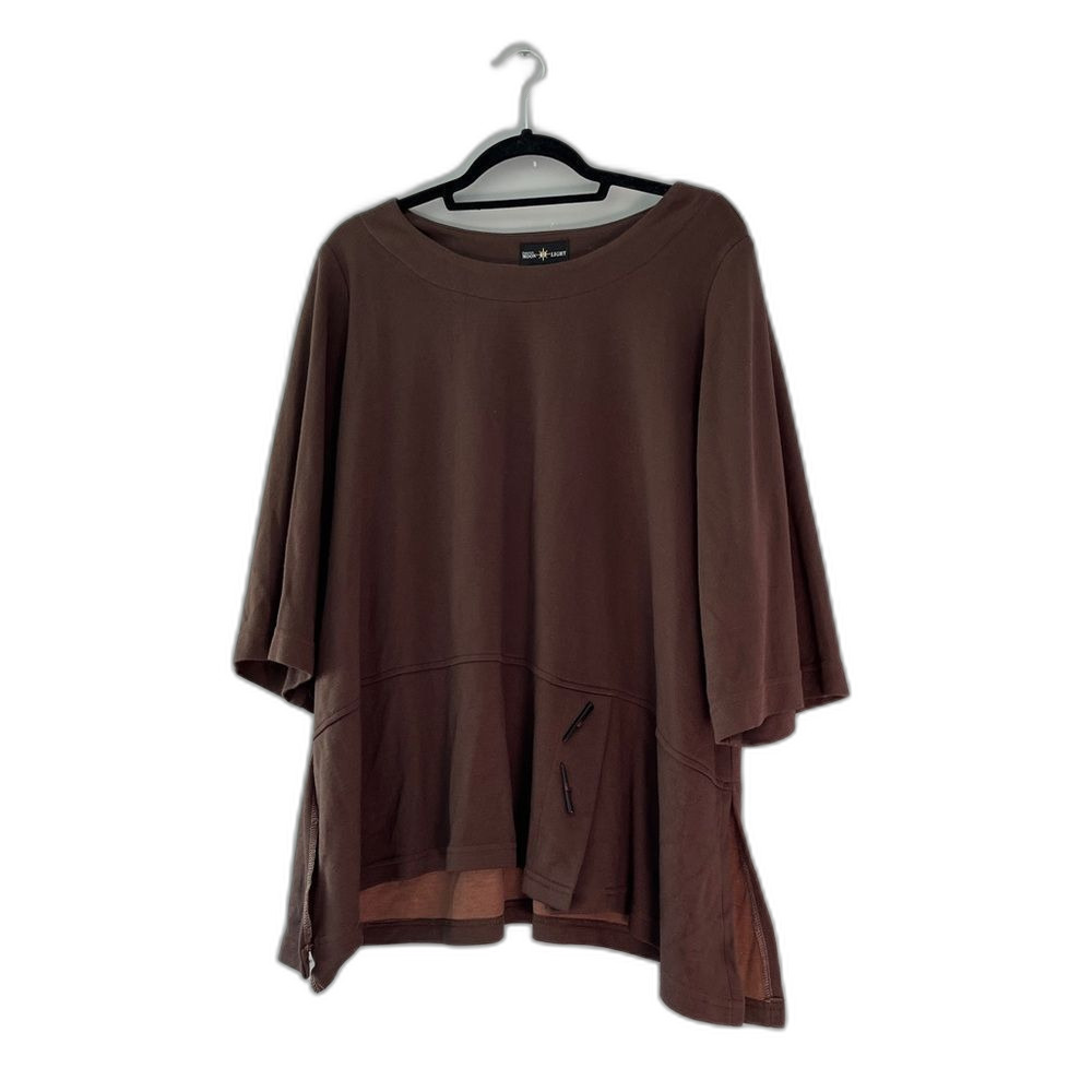Connie’s Moonlight Brown Knit Tunic Top